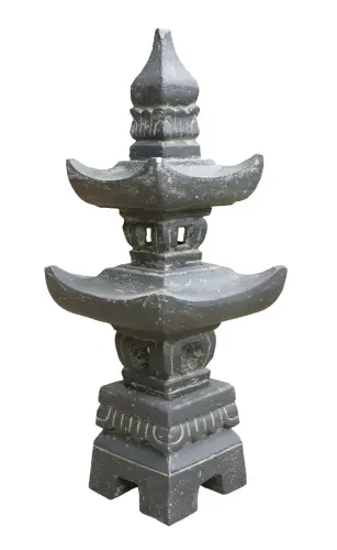 Product image of the product “Pagoda lamp 70cm Height | Cast stone, handcrafted & coloured ”